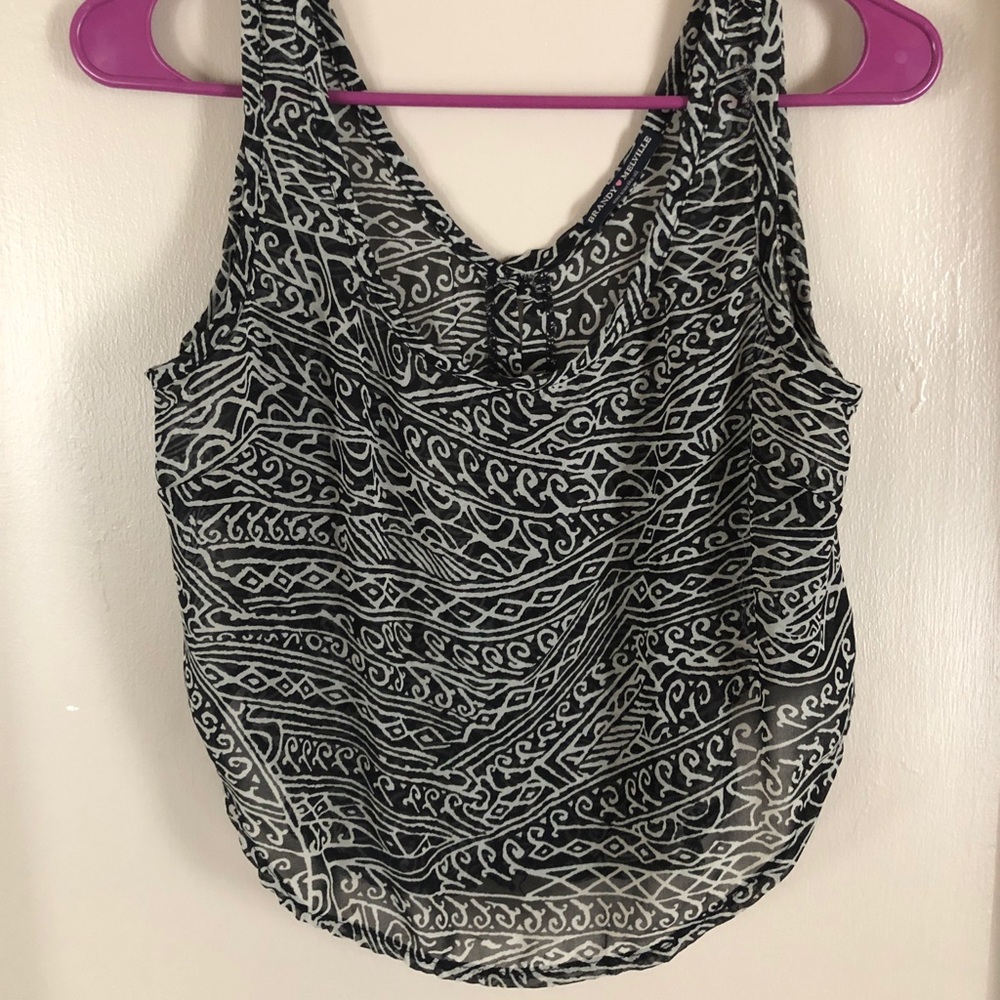 Black and white pattern tank